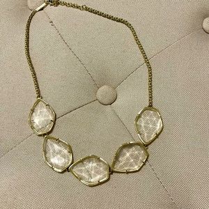Kendra Scott gold/clear necklace